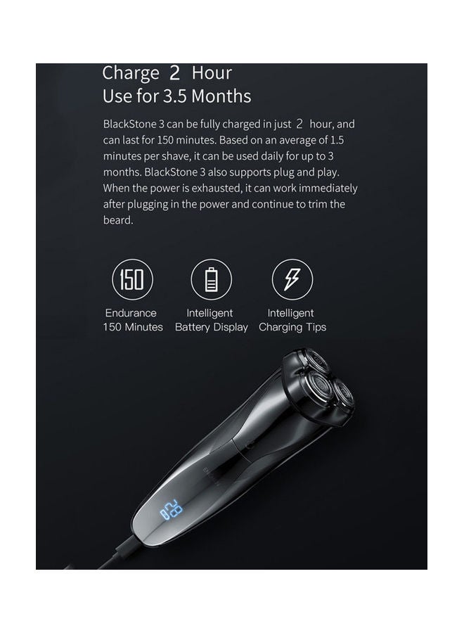 ENCHEN - 3D Floating Head USB Electric Shaver Black 15.5X5.1X5.1cm - Image 1