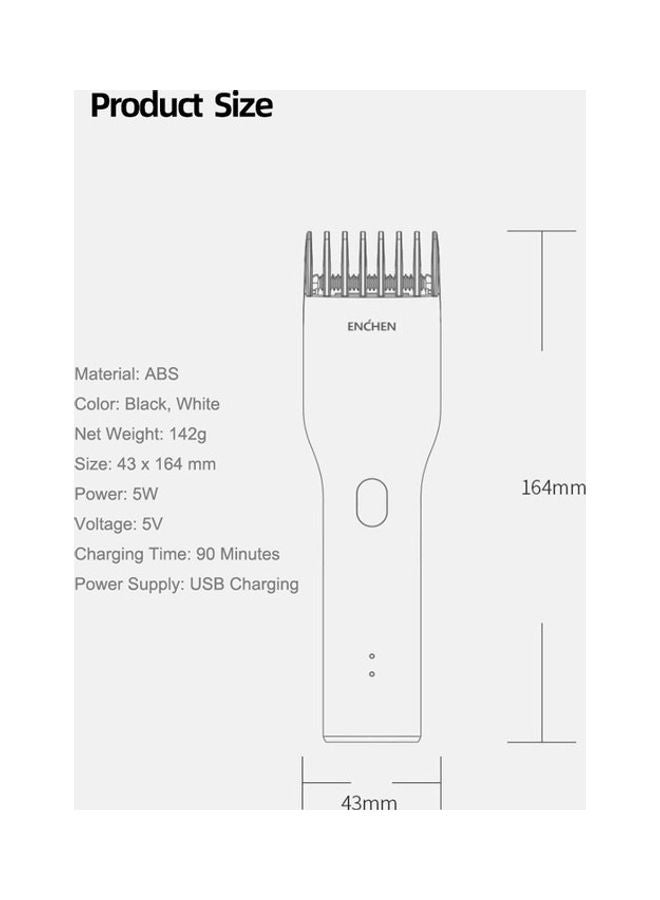 ENCHEN Boost USB Electric Hair Trimmer Black - Image 2