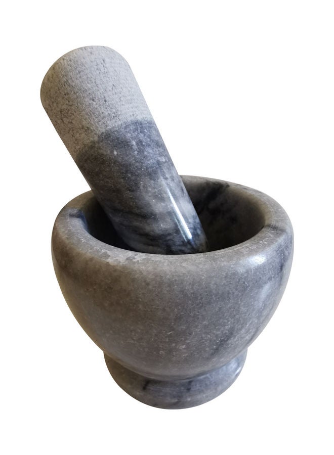 Marble Granite Mortar And Pestle Grinder For Spices Multicolour  - Image 1