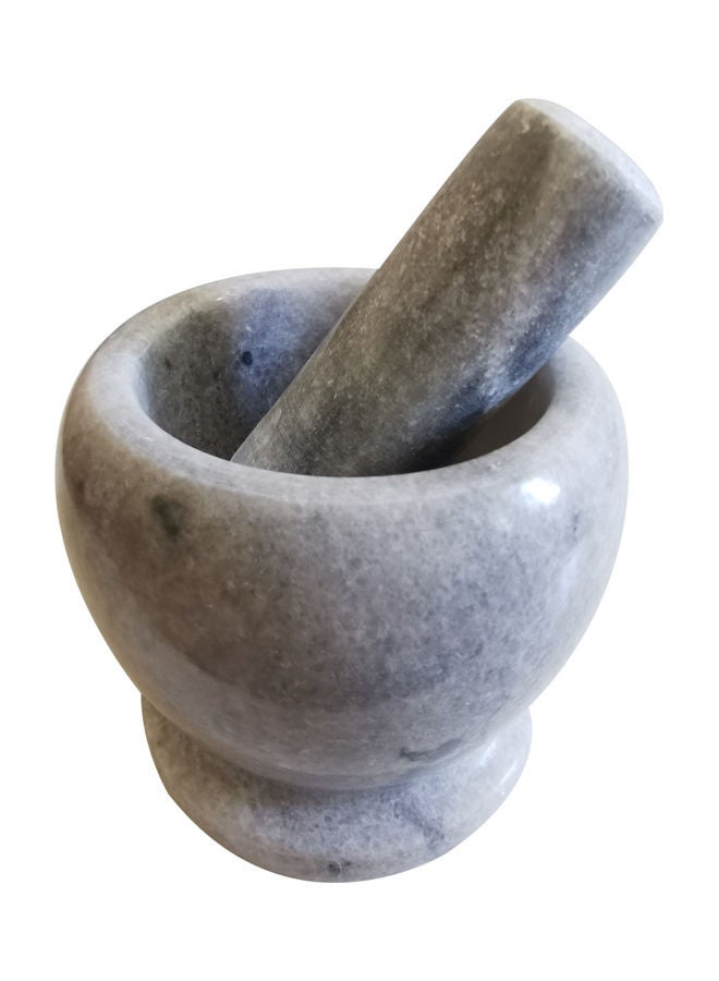 Marble Granite Mortar And Pestle Grinder For Spices Multicolour  - Image 2