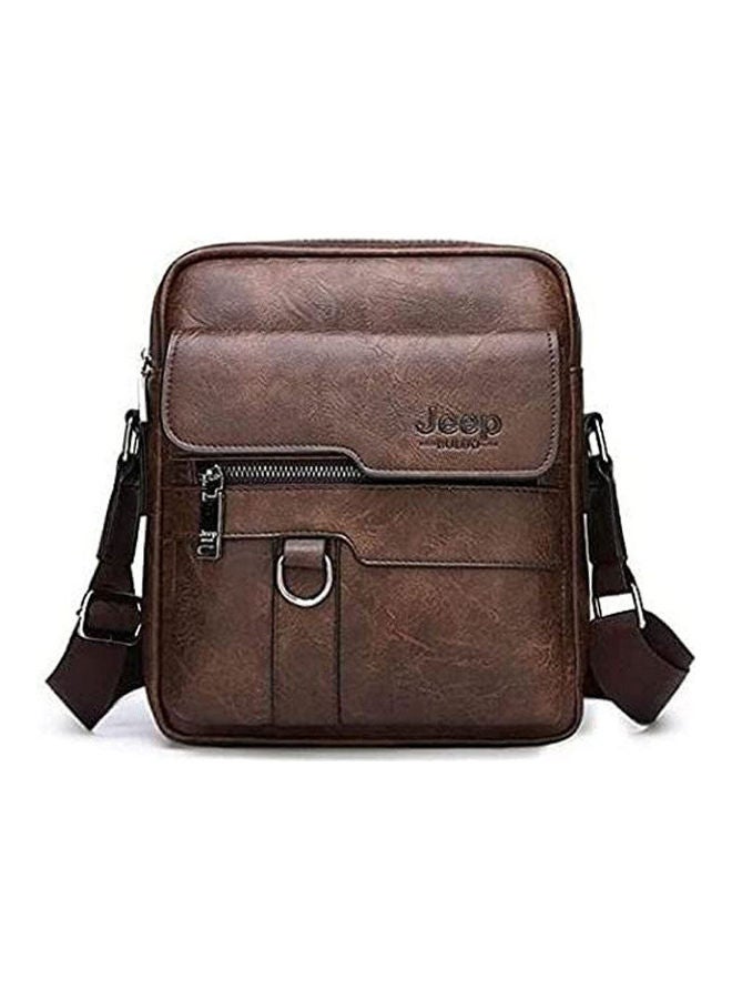 Jeep Buluo Leather Cross Body Bag brown 