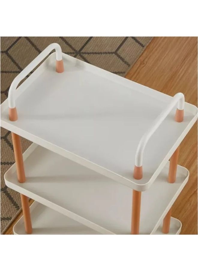 Generic 3-Tier Storage Trolley White 50x34x84cm  - Image 3