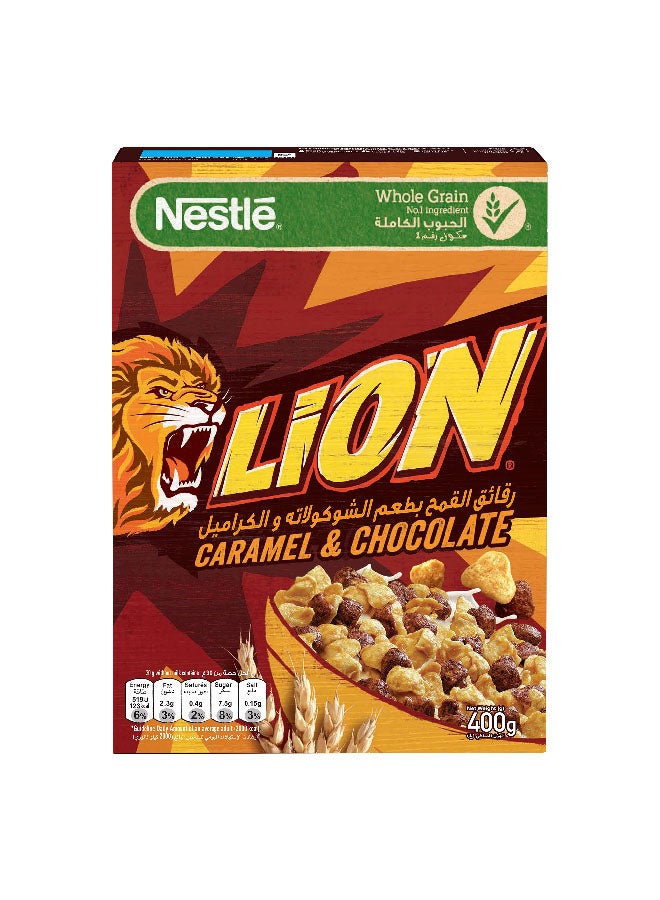 Lion - Caramel And Chocolate Breakfast Cereal 400grams - Image 1