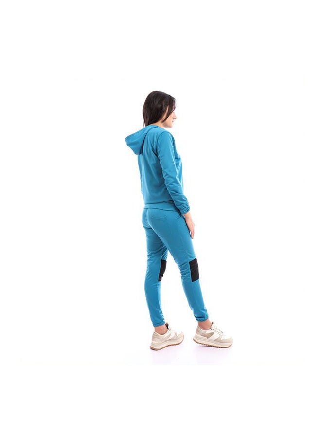 Sport Training Suit With Everyday Print Light Blue