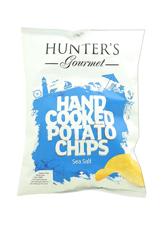 Hunter's Gourmet Hand Cooked Potato Chips Sea Salt 125grams  - Image 1