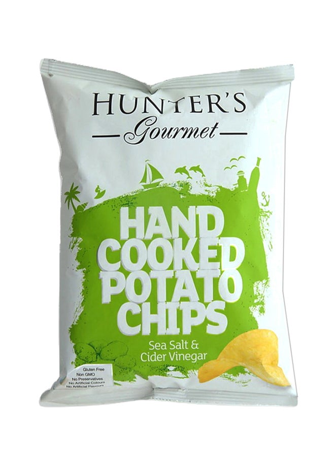 Hunter's Gourmet Hand Cooked Potato Chips Sea Salt And Cider Vinegar 125grams 