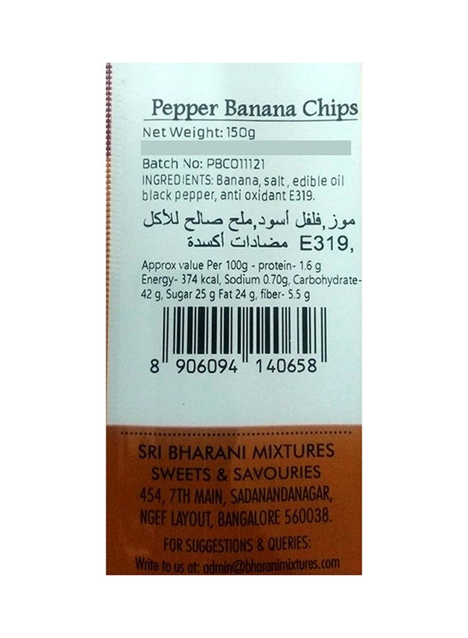 SRI BHARANI MIXTURES - Pepper Banana Chips 150grams - Image 1