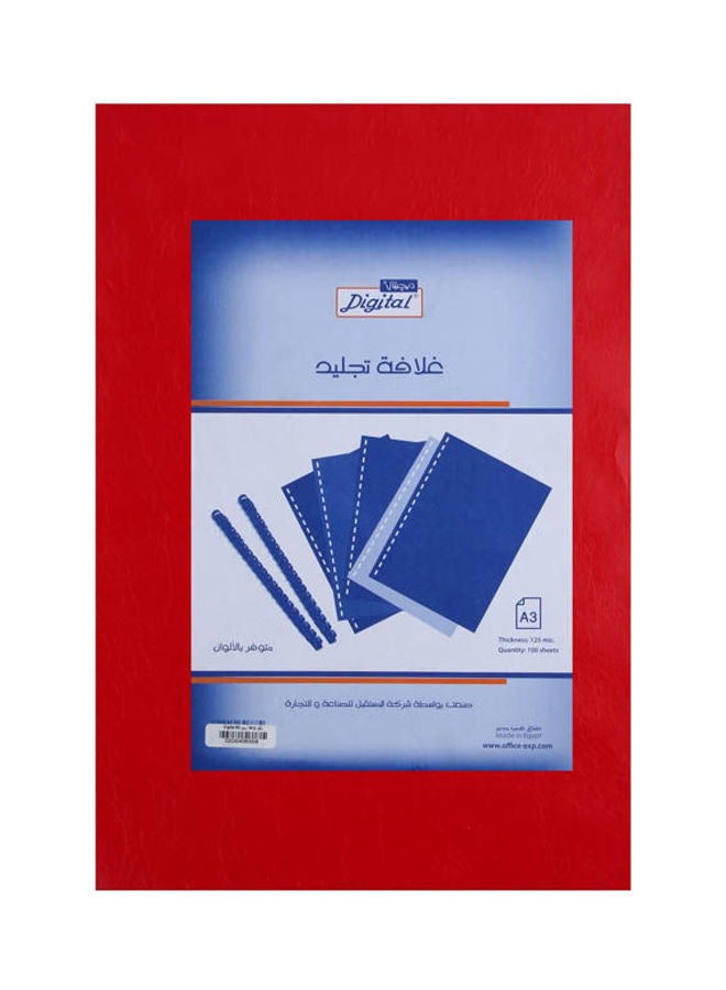 Digital - Binding Covers, A3, 100 Pcs Red - Image 1