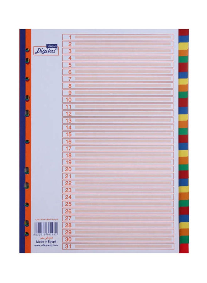 Digital - Index Dividers A4 Colored Multicolour - Image 1