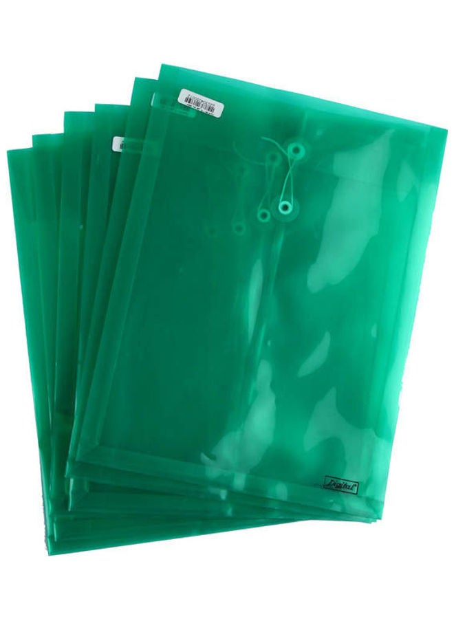 Digital - Envelope Folder With String Fs Vertical 6 Pcs Green - Image 1