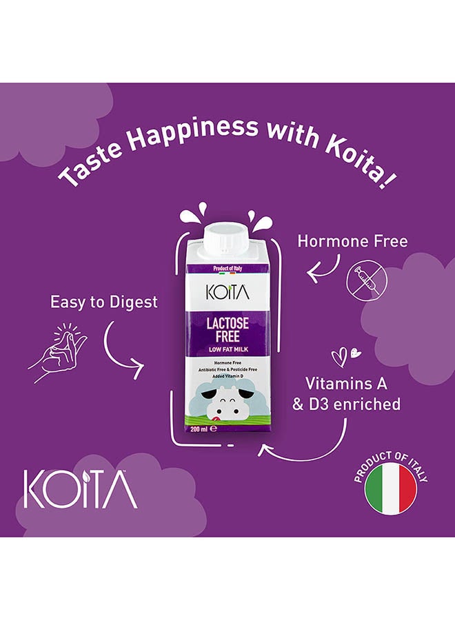 Koita Lactose Free Non Hormone Milk Plain 200ml Pack of 24  - Image 2