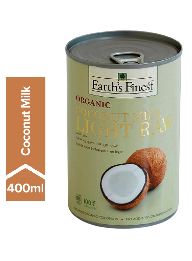 Organic Light Raw Coconut Milk 400ml