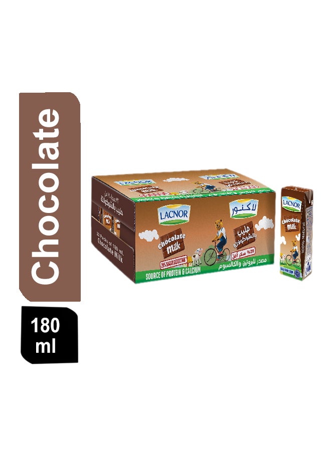 Lacnor Long Life Milk Chocolate 180ml Pack of 32