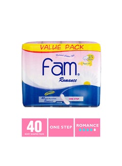 Fam Feminine Napkins Maxi Non Wing Romance 40 Pads White  - Image 3