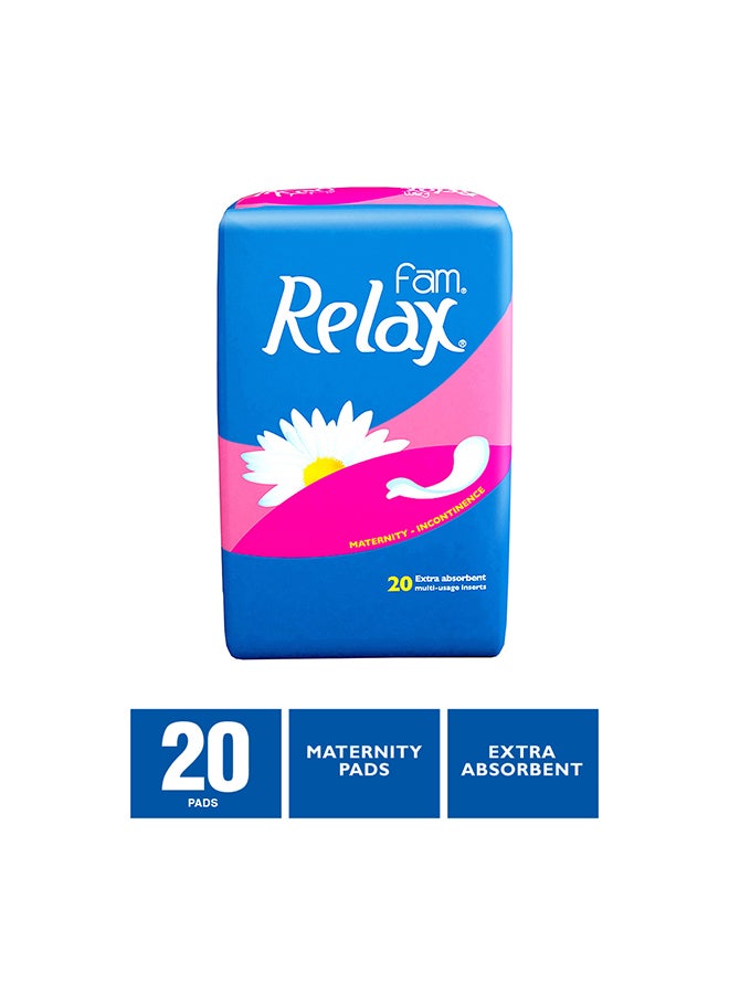 Fam - Relax Feminine Napkins Maternity 20 Pads - Image 1