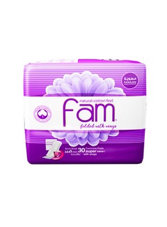 Folded & Compressed Feminine Pads with Wings, Super, 30Pads - v1641208343/N13393370A_8