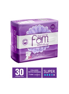 Folded & Compressed Feminine Pads with Wings, Super, 30Pads - v1641208344/N13393370A_7