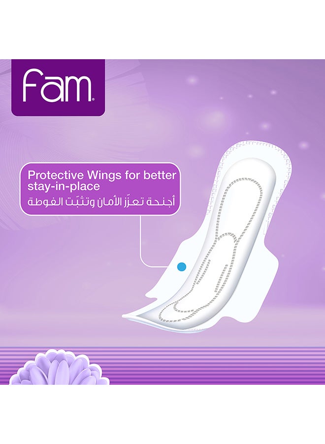 فام فوط صحية للنساء ماكسي كلاسيك بأجنحة، سوبر - 8 قطع - Image 2
