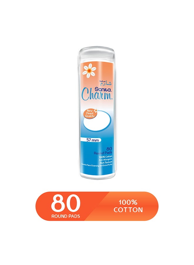 Sanita 100% Cotton Pads, 80 Round Pads  - Image 4
