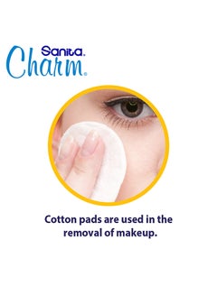 Sanita 100% Cotton Pads, 80 Round Pads  - Image 2