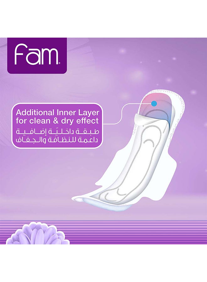 Fam - Sanitary Pads Maxi Folded With Wings Night 48 Pads White 48 Pieces - Image 1