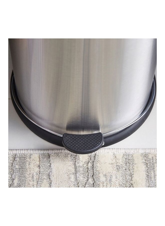 Home Box Tamara Stainless Steel Plain Pedal Bin with Plastic Bucket And Lid Silver/Black 30Liters - Image 3