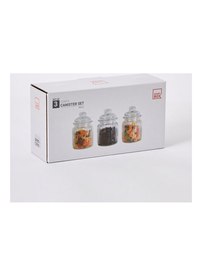 Home Box 3-Piece Canister Set Clear 300ml  - Image 5