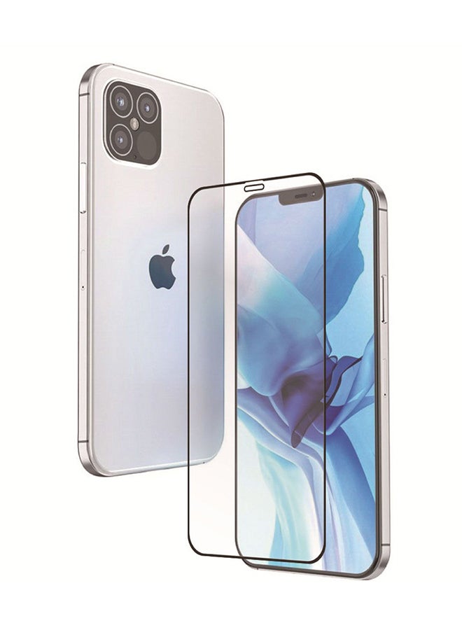 Full Coverage Tempered Glass Screen Protector For iPhone 12 / 12 Pro Black - Image 1
