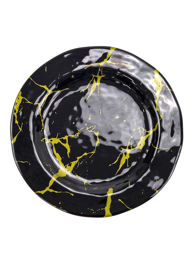 Round Shaped Dinner Plate Black/Yellow 28cm - v1641209549/N52342530A_3