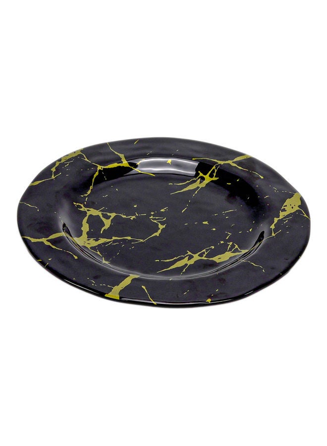 Round Shaped Dinner Plate Black/Yellow 28cm - v1641209550/N52342530A_2