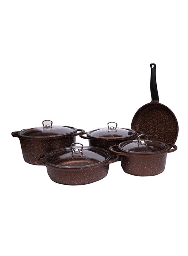 FALEZ - 9-Piece Cast Cookware Set Copper - Image 1