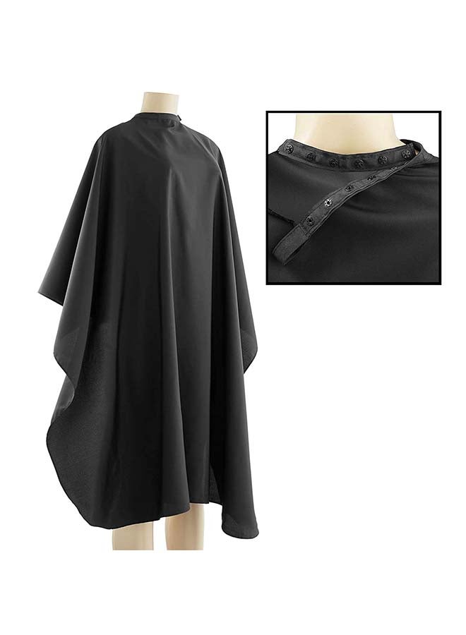 Salon Sundry Professional Hair Salon Nylon Cape With Snap Closure Black 50X60inch  - Image 2