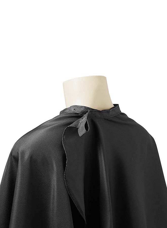 Salon Sundry Professional Hair Salon Nylon Cape With Snap Closure Black 50X60inch  - Image 3