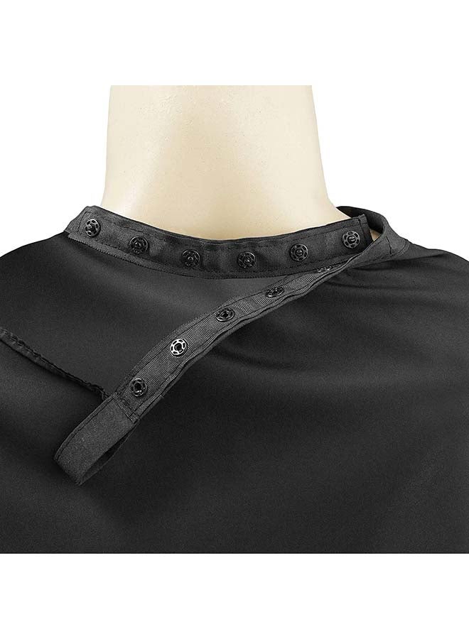 Salon Sundry Professional Hair Salon Nylon Cape With Snap Closure Black 50X60inch  - Image 4