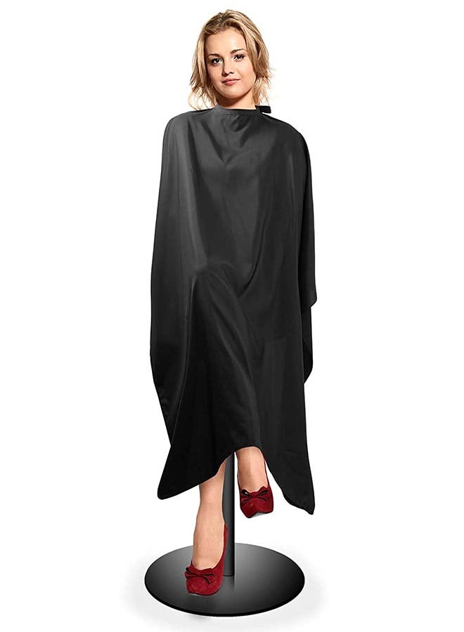 Salon Sundry Professional Hair Salon Nylon Cape With Snap Closure Black 50X60inch  - Image 5