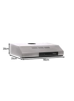 Bompani Wall Mounted Cooker Hood Size 90x60 Cm H11 90 ST Silver/Black  - Image 2