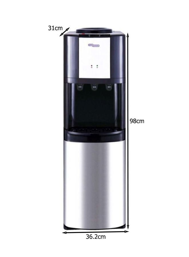 SUPER GENERAL Water Dispenser With Spacious Cabinet 10L SGL2271 Silver/Black - Image 2