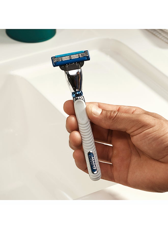 Gillette - Mach3 Turbo 3D Ball Razor Handle With 6 Blades - Image 1