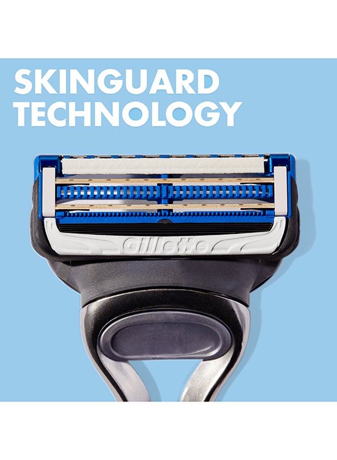 Gillette Sensitive Blade Refills 5 Pieces With Razor Handle  - Image 2