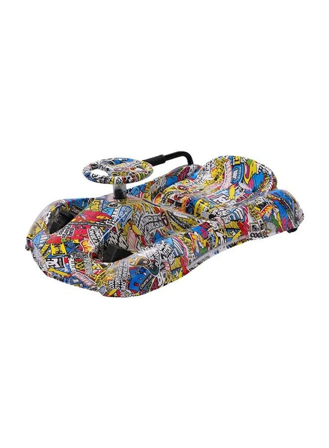 Crazy Cart Drift Electric Go Kart Ride On With Seat And LED Light for Kids multicolour 84x52x38cm