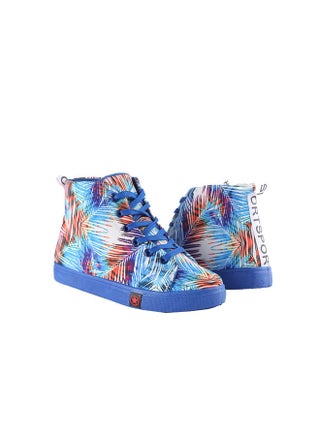Casual Flat Canvas Boot Blue - v1641222100/N52331909A_1