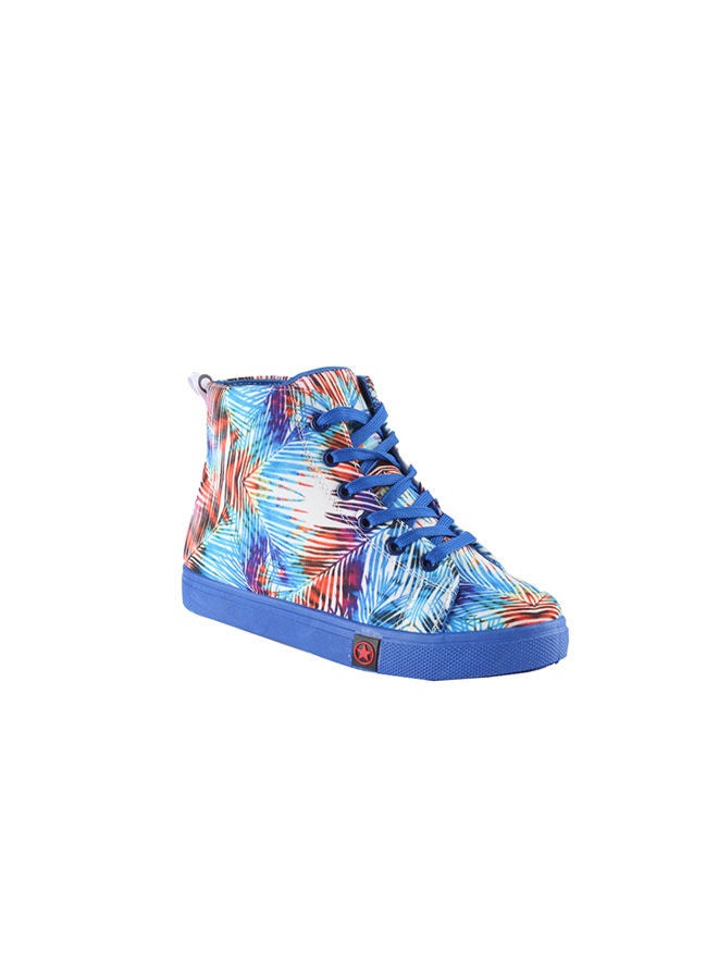 Casual Flat Canvas Boot Blue