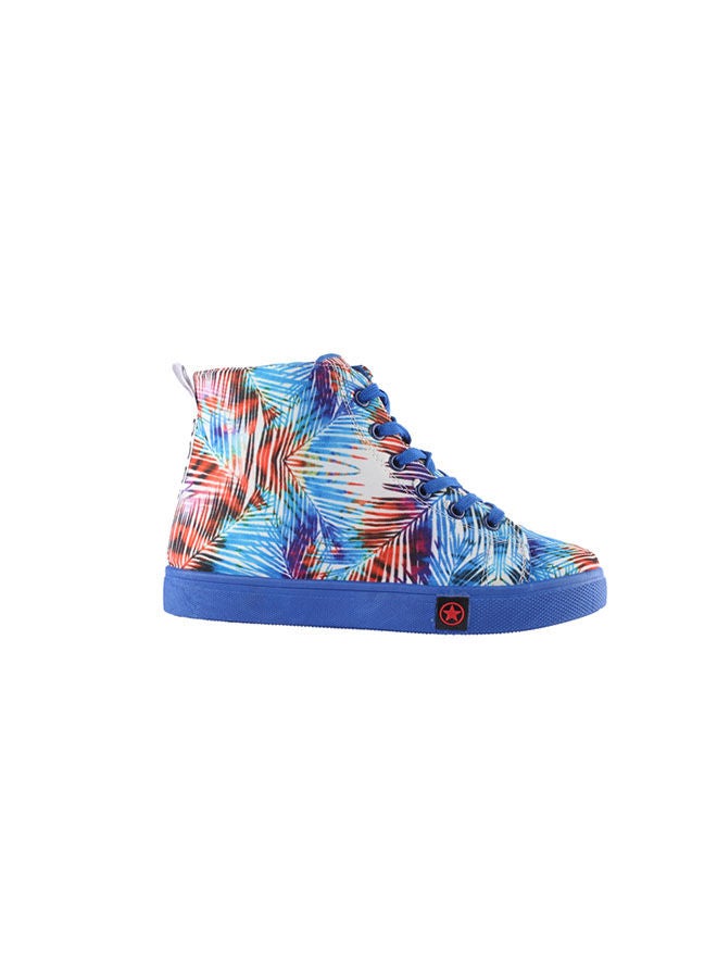Casual Flat Canvas Boot Blue
