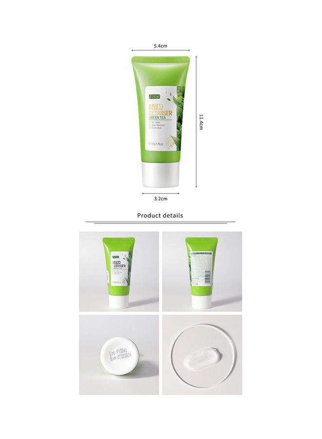 فيني منظف لطيف للبشرة بخلاصة الشاي الأخضر للتحكم في الزيوت الزائدة أخضر 50جرام - Image 2