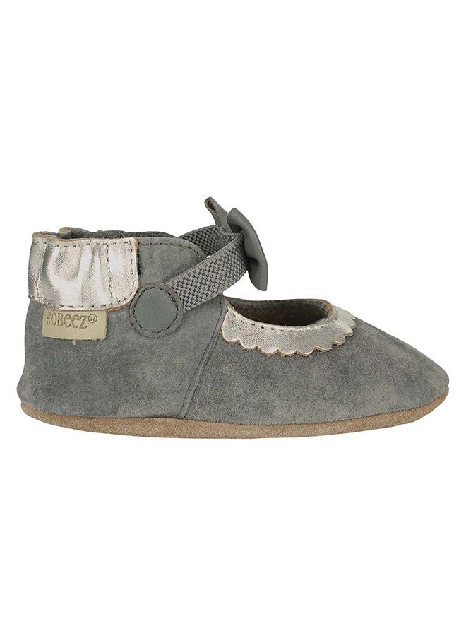 Robeez - Keepingit Classy Maryjane Baby Shoes Grey 12-18 Months - Image 1