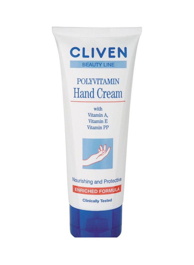 Cliven Polyvitamin Hand Cream With Vitamins  A & E & Pp  Nourishing & Protective Multicolour 100ml 