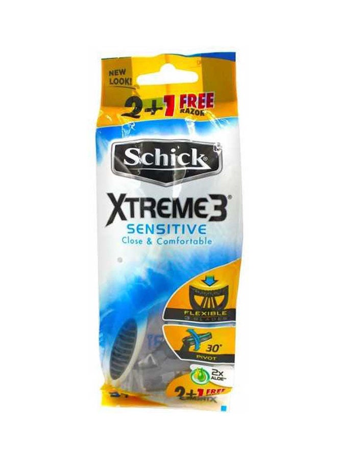 شيك شفرات إزالة الشعر Xtrem3 للرجال الحساسة 2+1 مجانًا