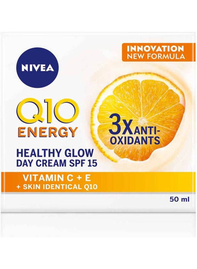 Nivea Q10 Energy Day Cream SPF15 White 50ml - Image 1