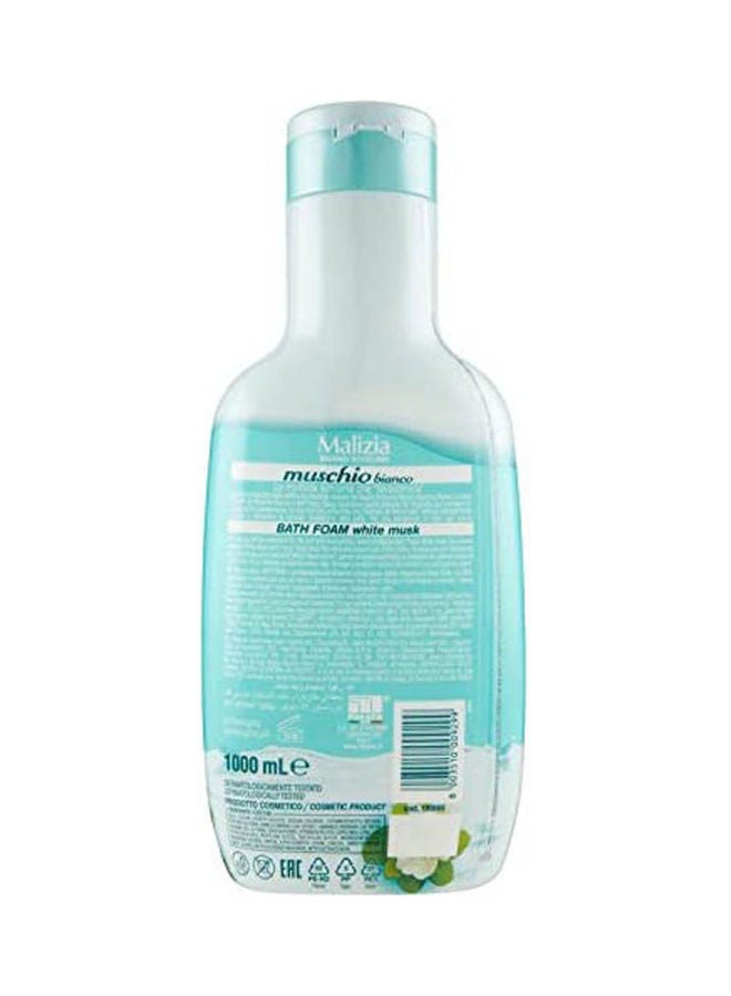 Malizia Bath Foam With White Musk Scent Light Blue 1000ml - Image 2