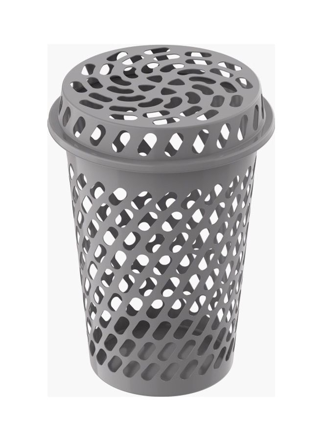 هوم بوكس سلة غسيل بغطاء من كوزموبلاست - 42x61 سم رمادي 61 x 42سم - Image 1